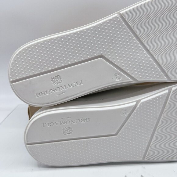 Bruno Magli Magnifico White Leather Low Top Lace Up Sneaker Mens US 12 ITALY - Picture 9 of 11